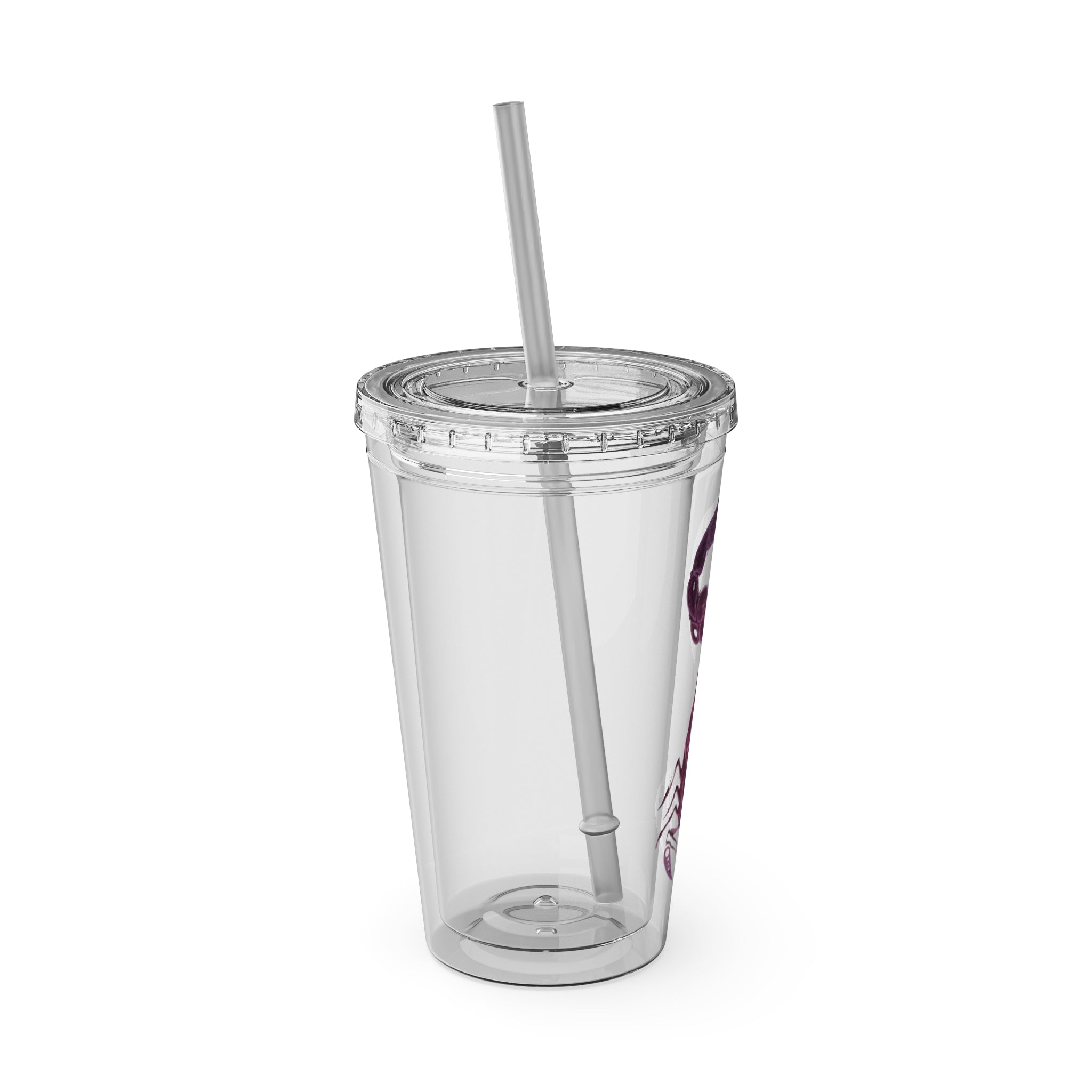Pink Scorpion Tumbler with Straw, 16oz