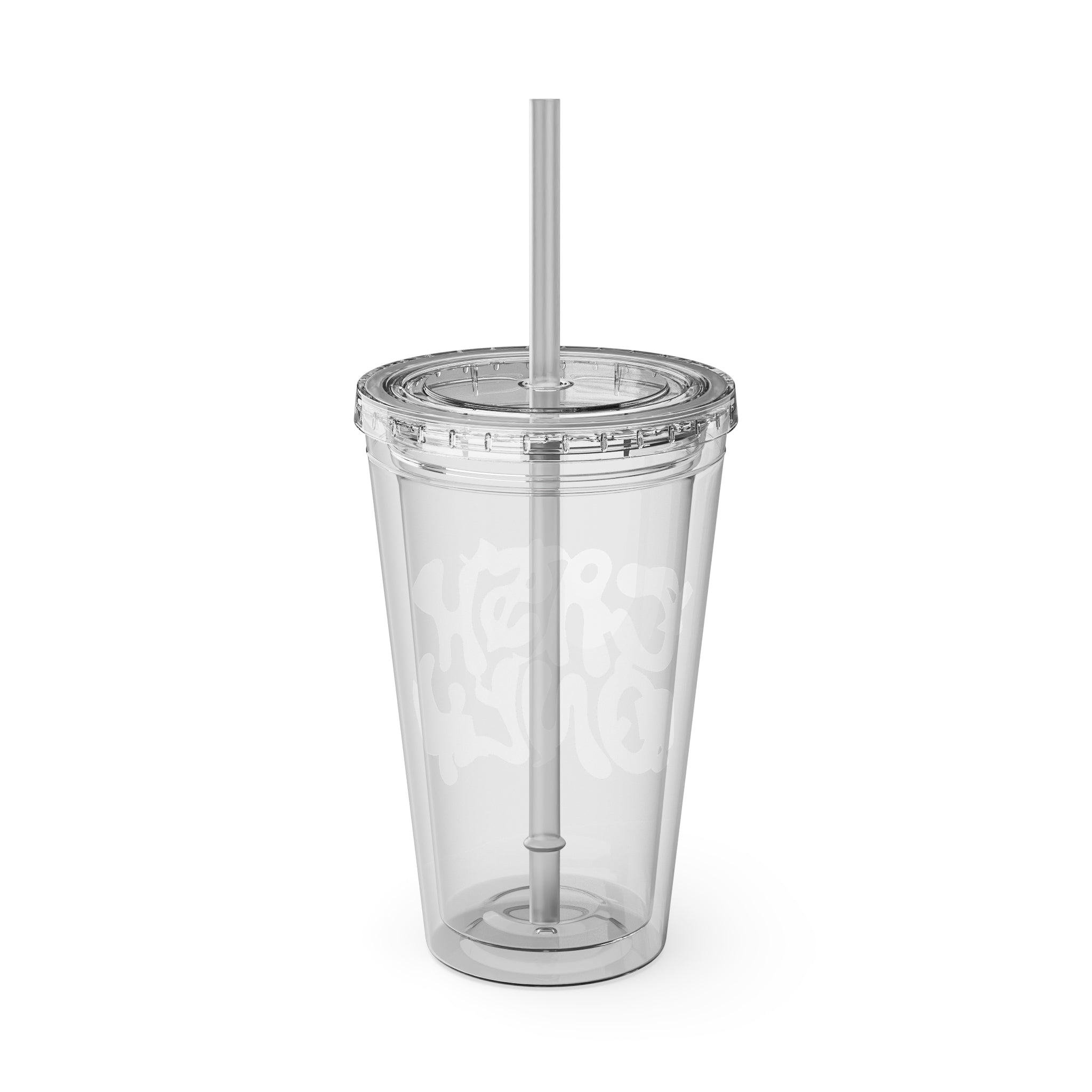 Ca$h Only Tumbler with Straw, 16oz