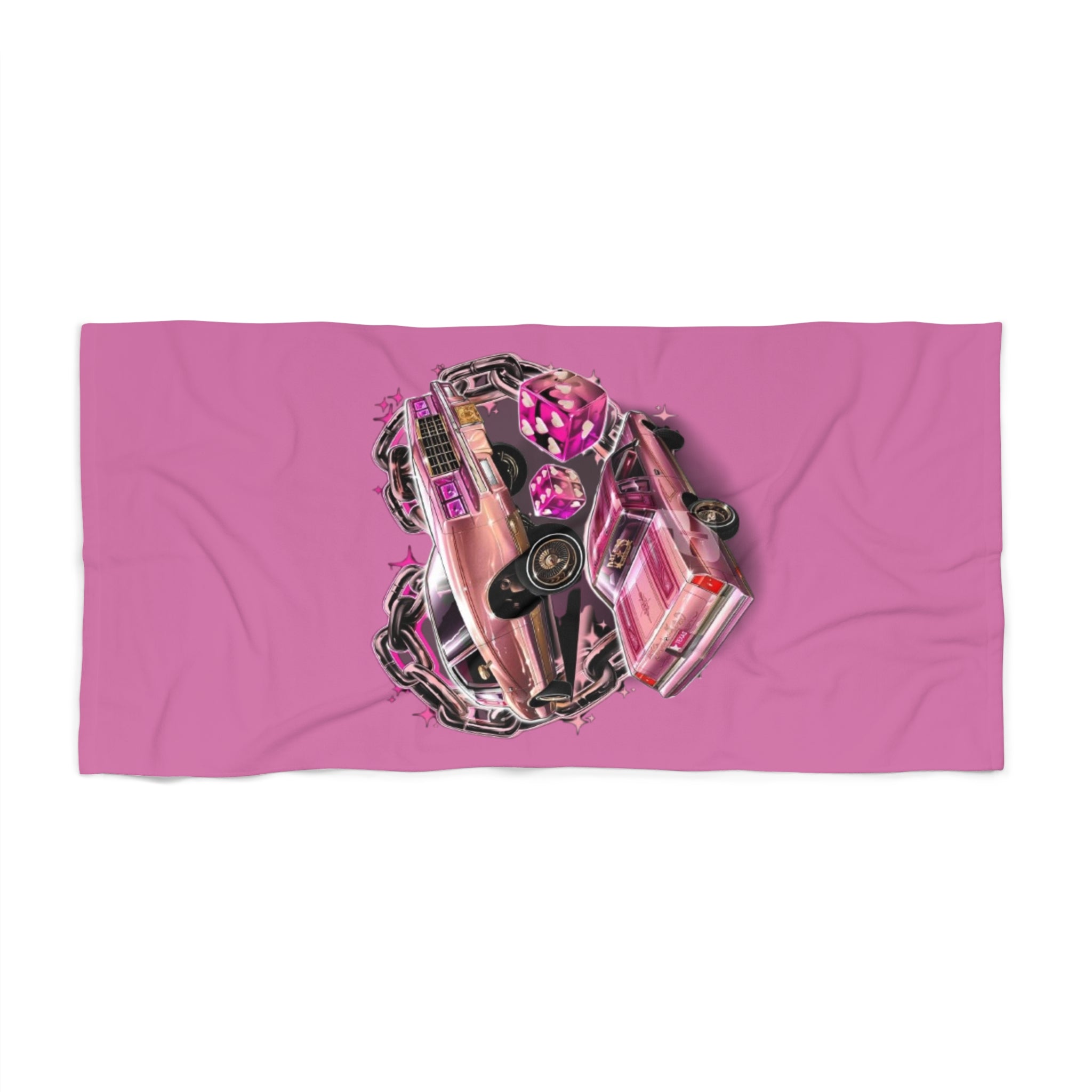 Pink Rush Beach Towel