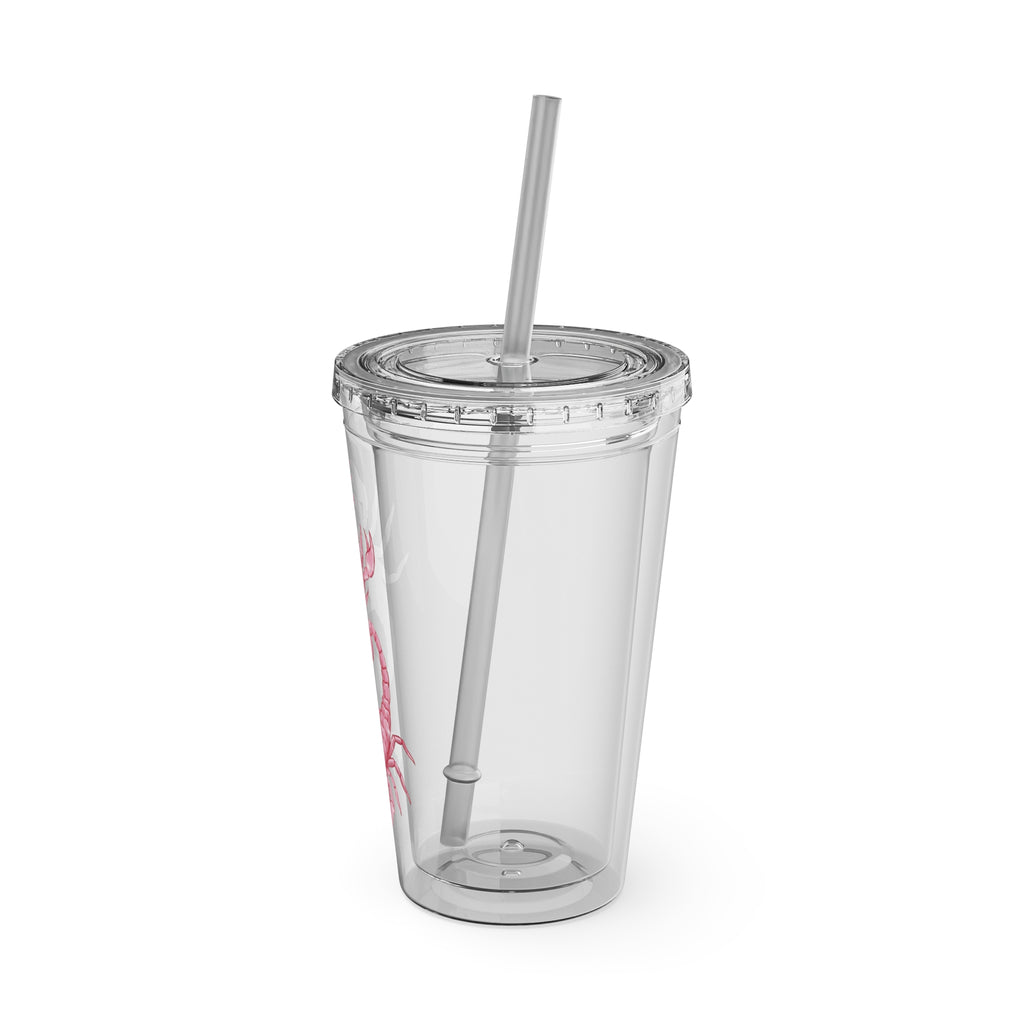 Twin Scorpion Tumbler with Straw, 16oz