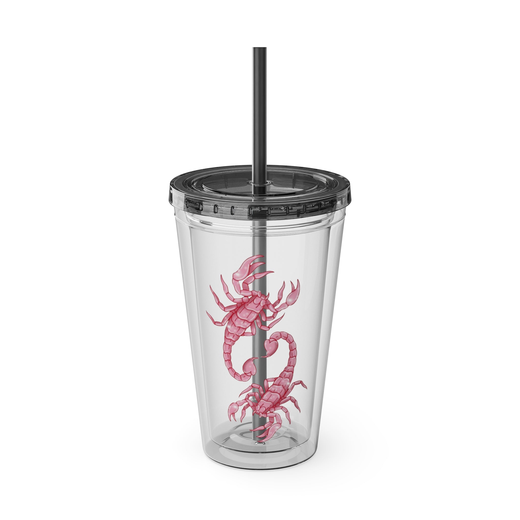 Twin Scorpion Tumbler with Straw, 16oz