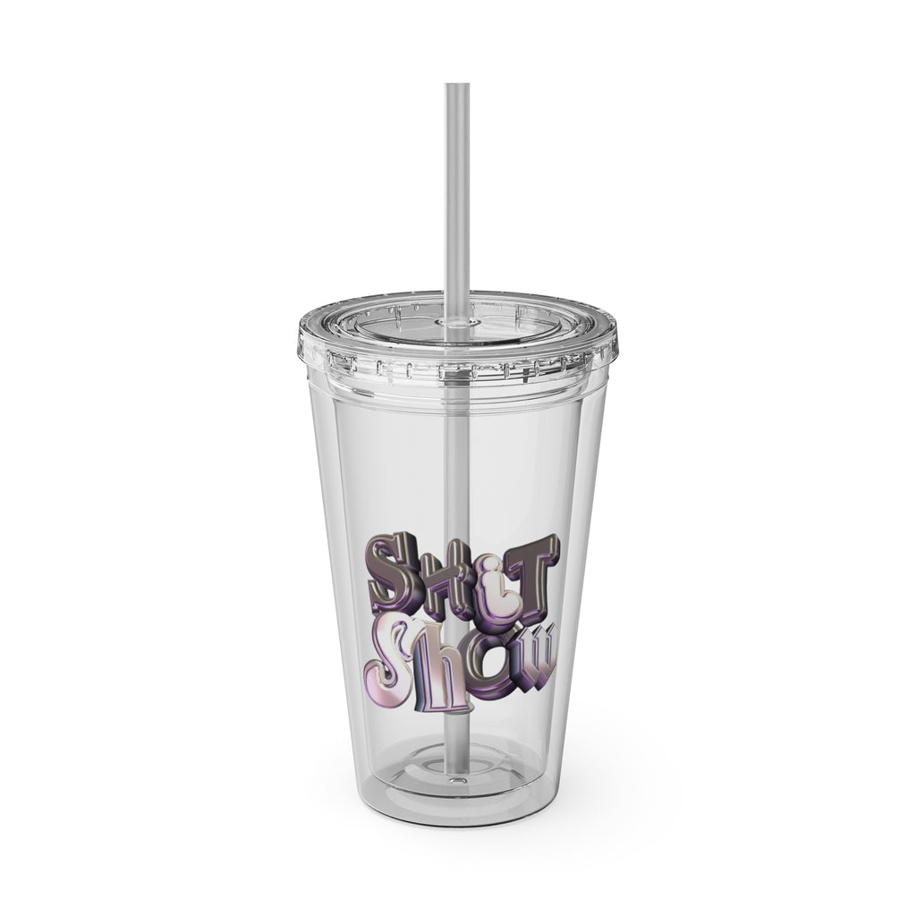 S Show Tumbler with Straw, 16oz