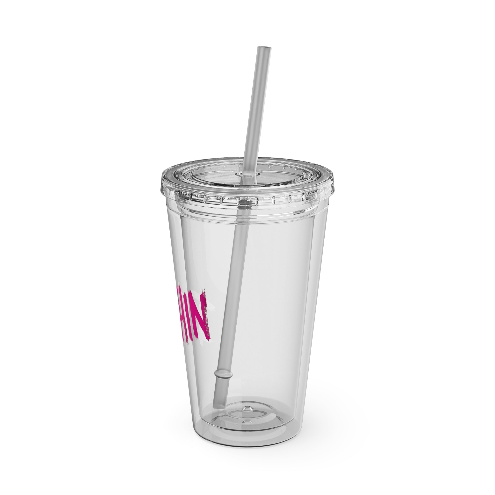 B**chin Tumbler with Straw, 16oz