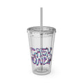 Ca$h Only Tumbler with Straw, 16oz