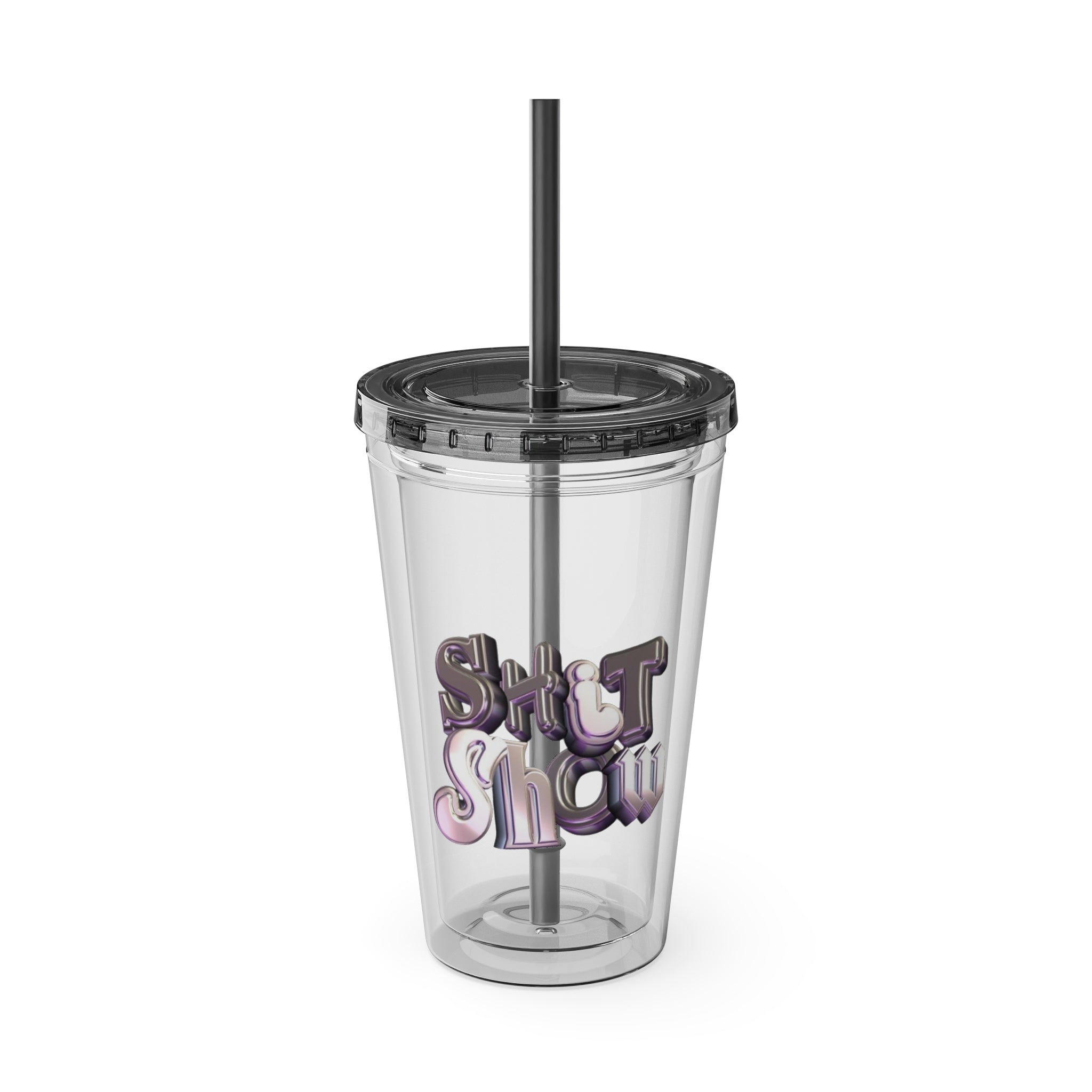S Show Tumbler with Straw, 16oz