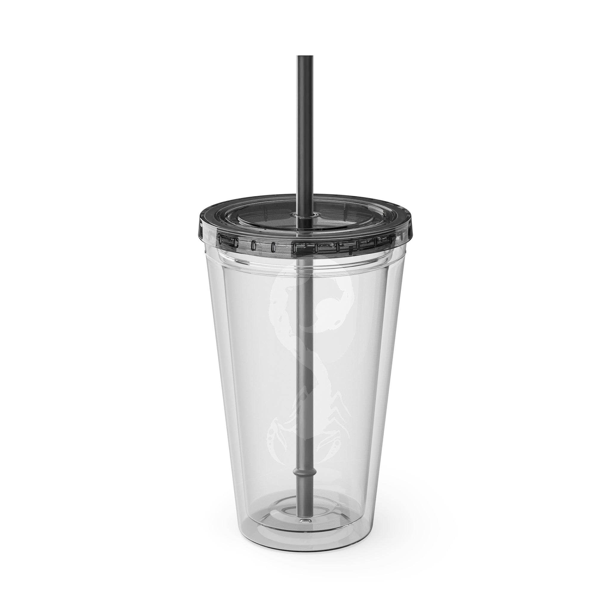 Pink Scorpion Tumbler with Straw, 16oz