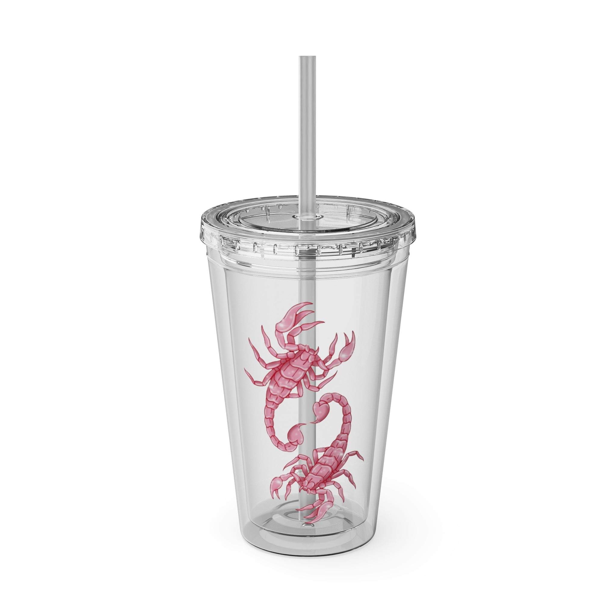 Twin Scorpion Tumbler with Straw, 16oz